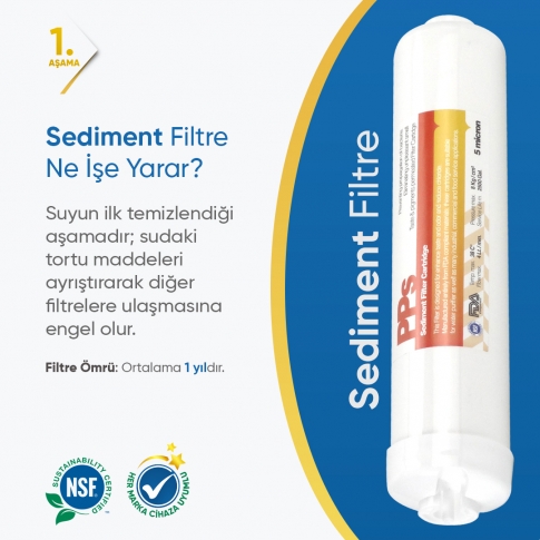 5'li Su Arıtma Cihazı Filtre Seti