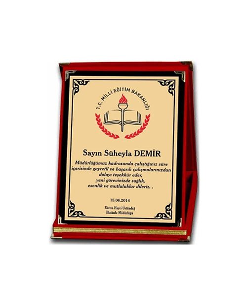 Plaket Kişiye Özel