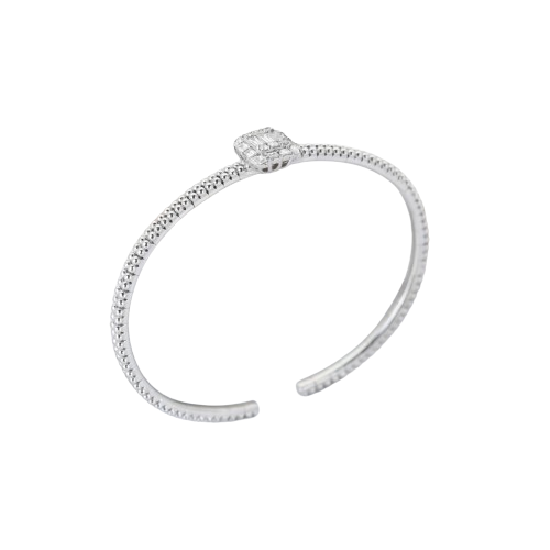 0.83 Karat Baget Pırlanta Kelepçe Bileklik