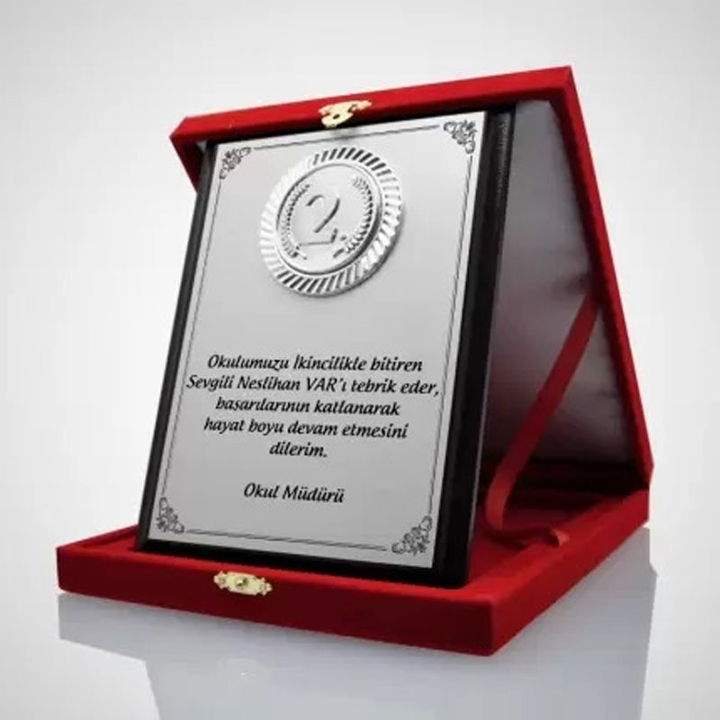 Kadife Kutulu Plaket Model 4