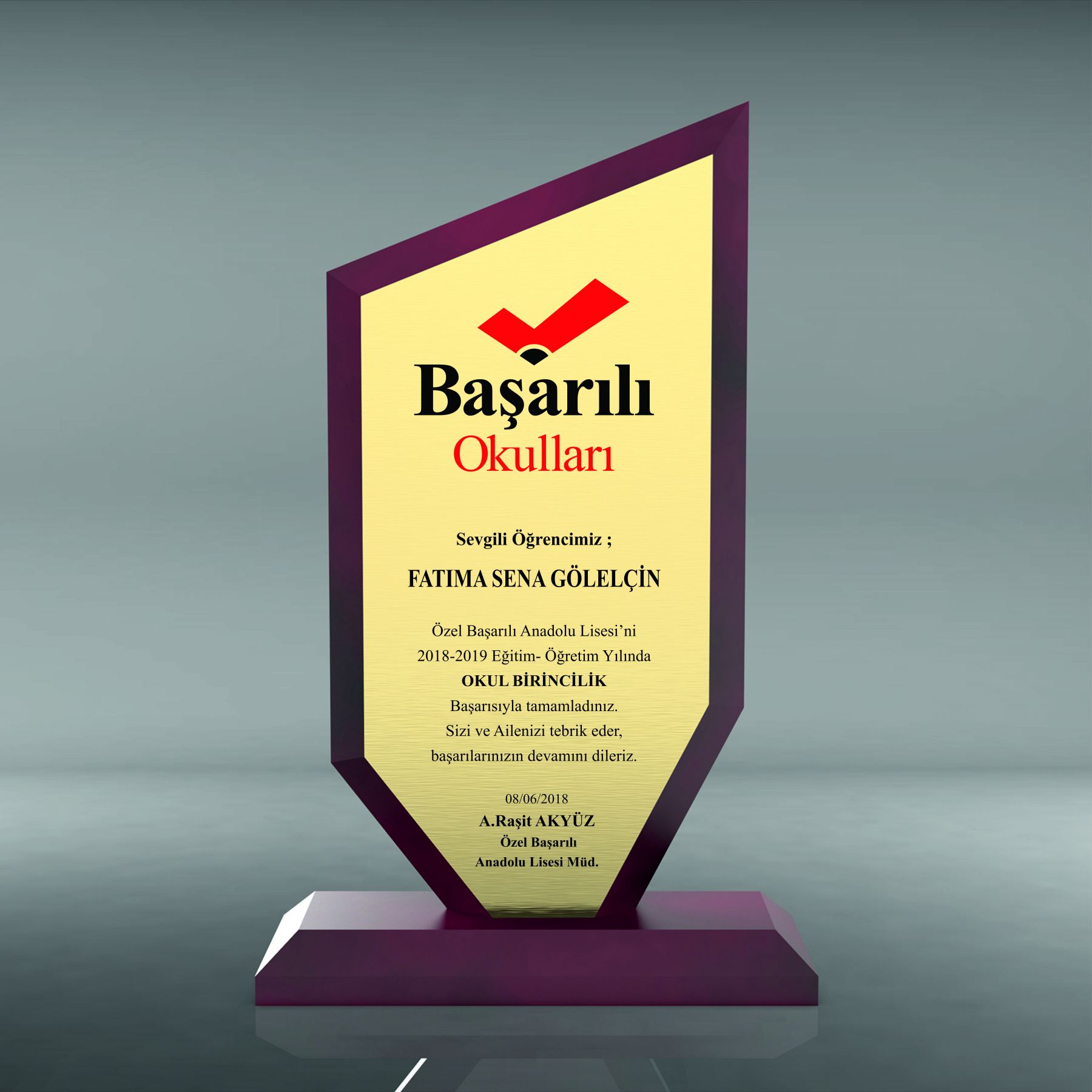 Ahşap Plaket Model 6