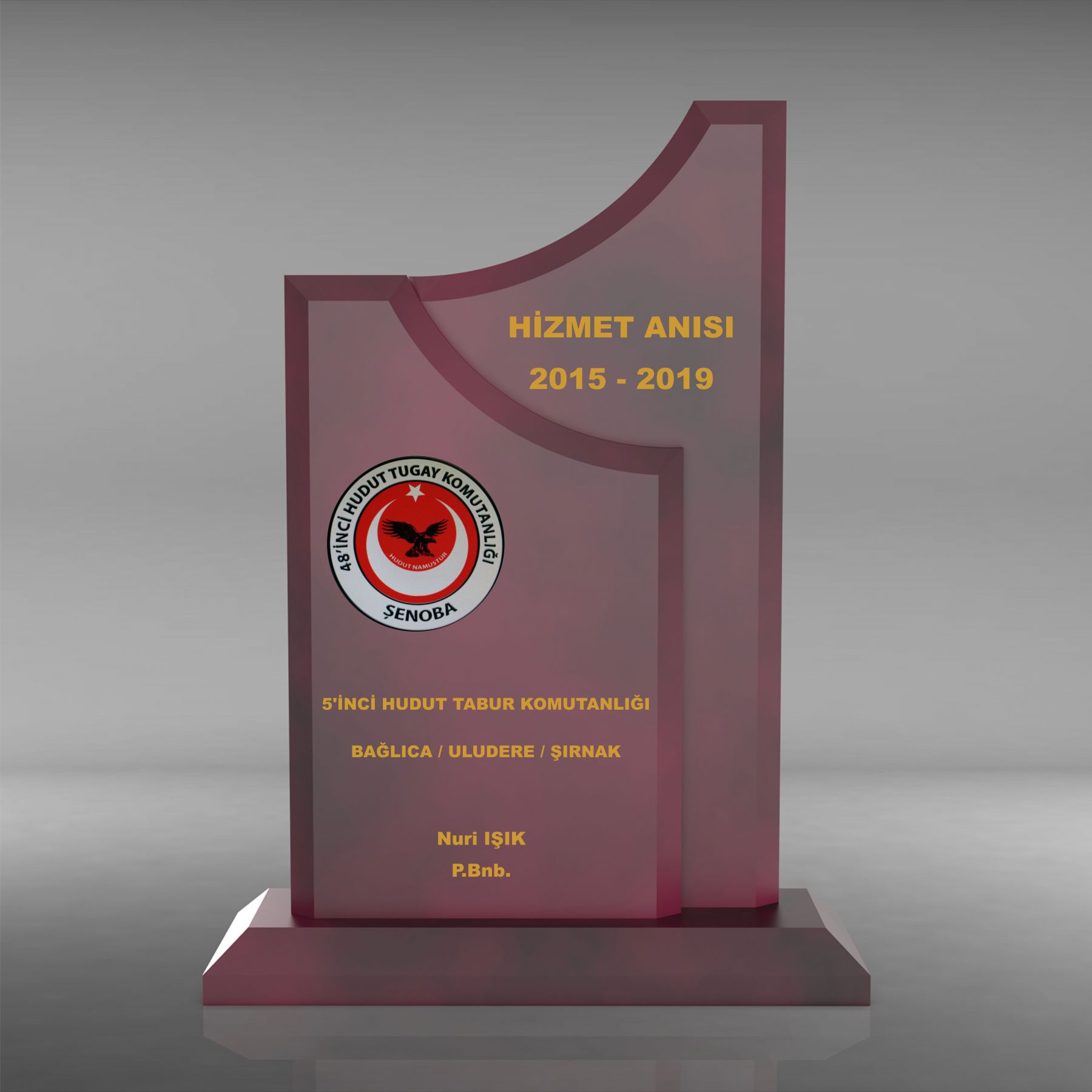 Kadife Kutulu Gümüş Plaket Model 3