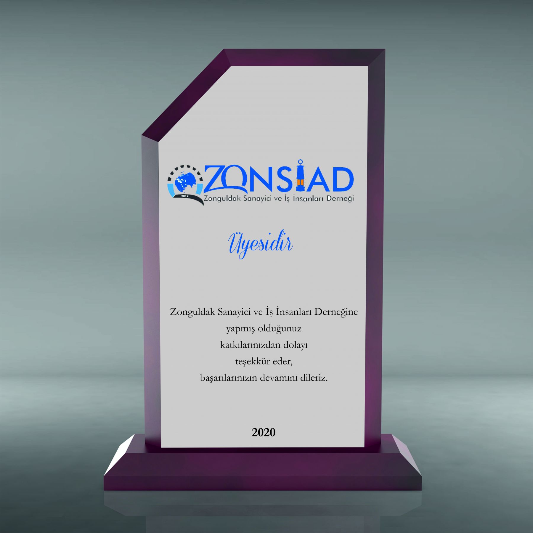 Kadife Kutulu Gümüş Plaket Model 3