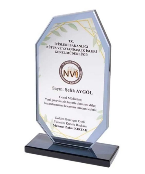 kristal plaket model